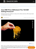 Can XRP Price Withstand The ‘Kill Bill’ Selling Pressure? - DailyCoin