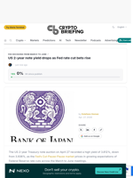 US 2-year note yield drops as Fed rate cut bets rise