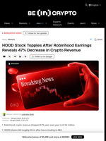 HOOD Stock Falls as Robinhood Crypto Revenue Drops 47%