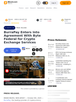 BurraPay Enters Into Agreement With Byte Federal for Crypto Exchange Services – Press release Bitcoin News