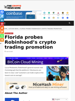 Florida probes Robinhood’s crypto trading promotion - The Crypto News Wire