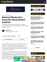 Robinhood Officially Enters Canada After Closing WonderFi Acquisition