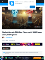 Ripple Attempts $5 Billion Takeover Of USDC Issuer Circle, Bid Rejected | Bitcoinist.com