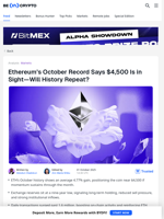 Will Historical Gains Push ETH Price Above $4,500 in October?