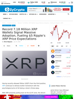 Record 7.18 Million XRP Wallets Signal Massive Adoption, Fueling $5 Ripple's XRP Price Expectations ⋆ ZyCrypto