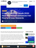 Crypto Gaming Trends 2026: How Blockchain Enhances Fair Play and User Rewards