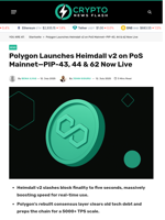 Polygon Launches Heimdall v2 on PoS Mainnet—PIP-43, 44 & 62 Now Live - Crypto News Flash