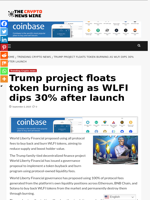 Trump project floats token burning as WLFI dips 30% after launch - The Crypto News Wire