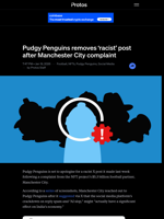 Pudgy Penguins removes 'racist' post after Manchester City complaint