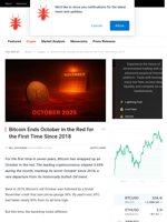 Bitcoin Ends October in the Red for the First Time Since 2018 - NullTX