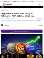 Crypto Price Prediction Today 23 February