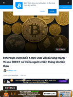 Ethereum vượt 4.000 USD với đà tăng mạnh – Vì sao $BEST có thể là ngôi sao bứt phá tiếp theo