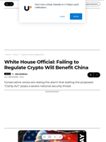White House Official: Failing to Regulate Crypto Will Benefit China - U.Today