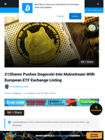 21Shares Pushes Dogecoin Into Mainstream With European ETF Exchange Listing | Bitcoinist.com