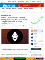 Ether Loses Powell Speech Pump but $10,000 ETH Price Target Remains in Play ⋆ ZyCrypto