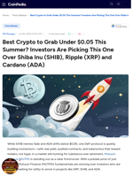 Best Crypto to Grab Under $0.05 This Summer? Investors Are Picking This One Over Shiba Inu (SHIB), Ripple (XRP) and Cardano (ADA) - Mutuum Finance (MUTM)