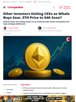 Whales Accumulate ETH as CEX Outflows Rise — $4K Ahead?