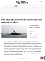 Iran navy shoots down hostile drone amid regional tensions