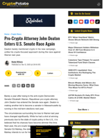 Pro-Crypto Attorney John Deaton Enters U.S. Senate Race Again