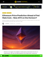 Ethereum Price Prediction Ahead of Fed Rate Cuts - New ATH on the Horizon? - CoinCentral