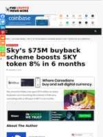 Sky’s $75M buyback scheme boosts SKY token 8% in 6 months - The Crypto News Wire