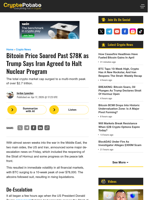 Bitcoin Price Soared Past $78K as Trump Says Iran Agreed to Halt Nuclear Program