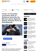 Trezor Co-Founder Launches Glok to Enhance Security for Bitcoin Users Against Rising Threats Such as Kidnappings – News Bytes Bitcoin News