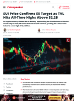 SUI Price Confirms $5 Target as TVL Hits All-Time Highs Above $2.2B - Coinspeaker