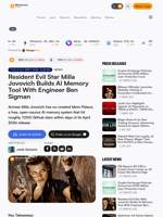 Resident Evil Star Milla Jovovich Builds AI Memory Tool With Engineer Ben Sigman – Bitcoin News