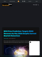 BCH Price Prediction: Targets $500 Recovery by May 2026 Despite Current Bearish Momentum - Blockchain.News