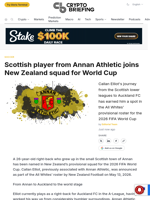 Scottish player from Annan Athletic joins New Zealand squad for World Cup