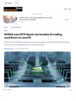 NVIDIA says RTX Spark can localize AI coding workflows on one PC - Blockchain.News