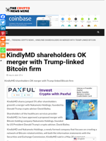 KindlyMD shareholders OK merger with Trump-linked Bitcoin firm - The Crypto News Wire