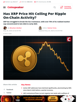 XRP Price Stalls as Ripple On-Chain Activity Slows