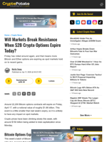 Will Markets Break Resistance When $2B Crypto Options Expire Today?