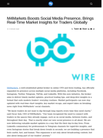 M4Markets Boosts Social Media Presence, Brings Real-Time Market Insights for Traders Globally - Visionary Financial