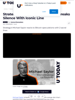 Strategy Bought Bitcoin? Saylor Breaks Silence With Iconic Line