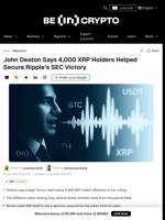 John Deaton Says 4,000 XRP Holders Helped Secure Ripple’s SEC Victory