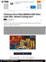 Chinese Firm Files $300M XRP Plan with SEC. What’s Going On?
