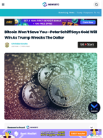 Bitcoin Won’t Save You—Peter Schiff Says Gold Will Win as Trump Wrecks the Dollar