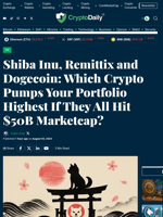 Shiba Inu, Remittix and Dogecoin: Which Crypto Pumps Your Portfolio Highest If They All Hit $50B Marketcap? - Crypto Daily
