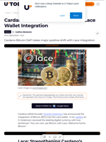 Cardano Welcomes Bitcoin With Lace Wallet Integration