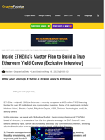 Inside ETHZilla's Master Plan to Build a True Ethereum Yield Curve (Exclusive Interview)