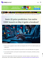 Sonic (S) price prediction: Can native USDC launch on May 6 ignite a breakout?