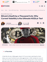 Bitcoin's Death by a Thousand Cuts: Volatility is the Ultimate Test