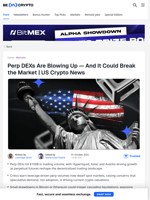 US Crypto News: This Trend In DEXs Can Break Crypto Markets