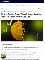 Why Is Crypto Down Today? Understanding the $1.14 Billion Bitcoin Sell-Off