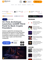 VC Firm Archetype Launches $100M Third Fund to Back Crypto Founders – Crypto News Bitcoin News