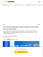 Fed chairman nominee Kevin Warsh's vast holdings include crypto