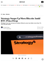 Strategy Snaps Up More Bitcoin Amid BTC Price Drop - Decrypt